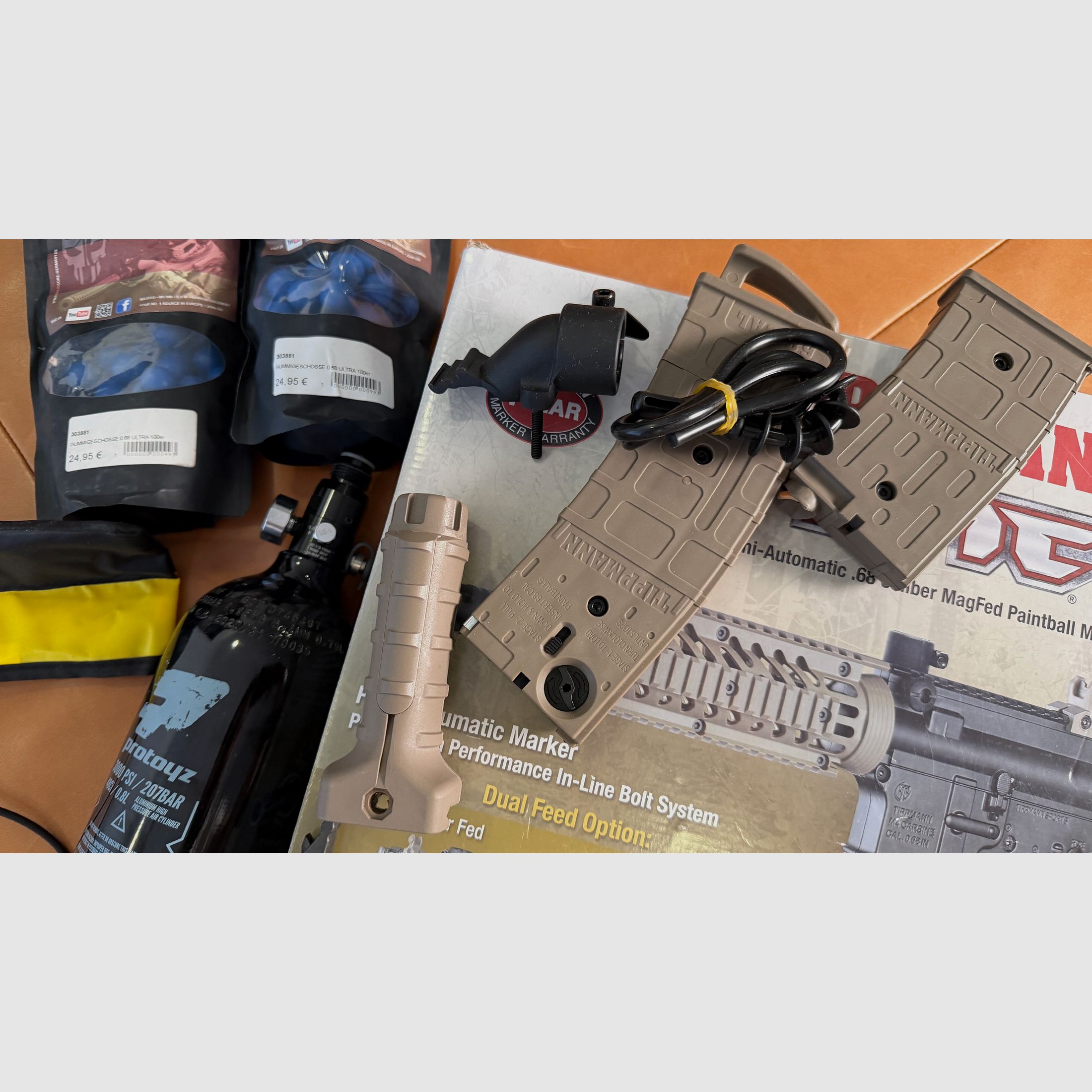 Tippmann TMC .68 RAM Markierer / M4 Carbine Set – viel Zubehör – sehr guter Zustand