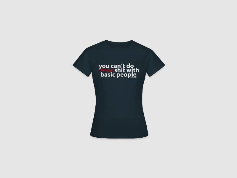 p*wp*w shit basic people - Frauen T-Shirt Royalblau