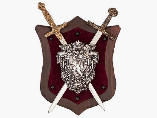 Wandschild Napoleon mit Schild und 2 Schwertern