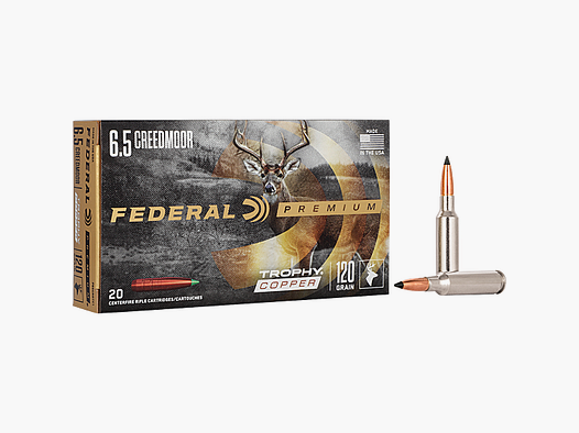 Federal Premium Patronen Trophy Copper Kaliber 6.5 Cr 120 Grains
