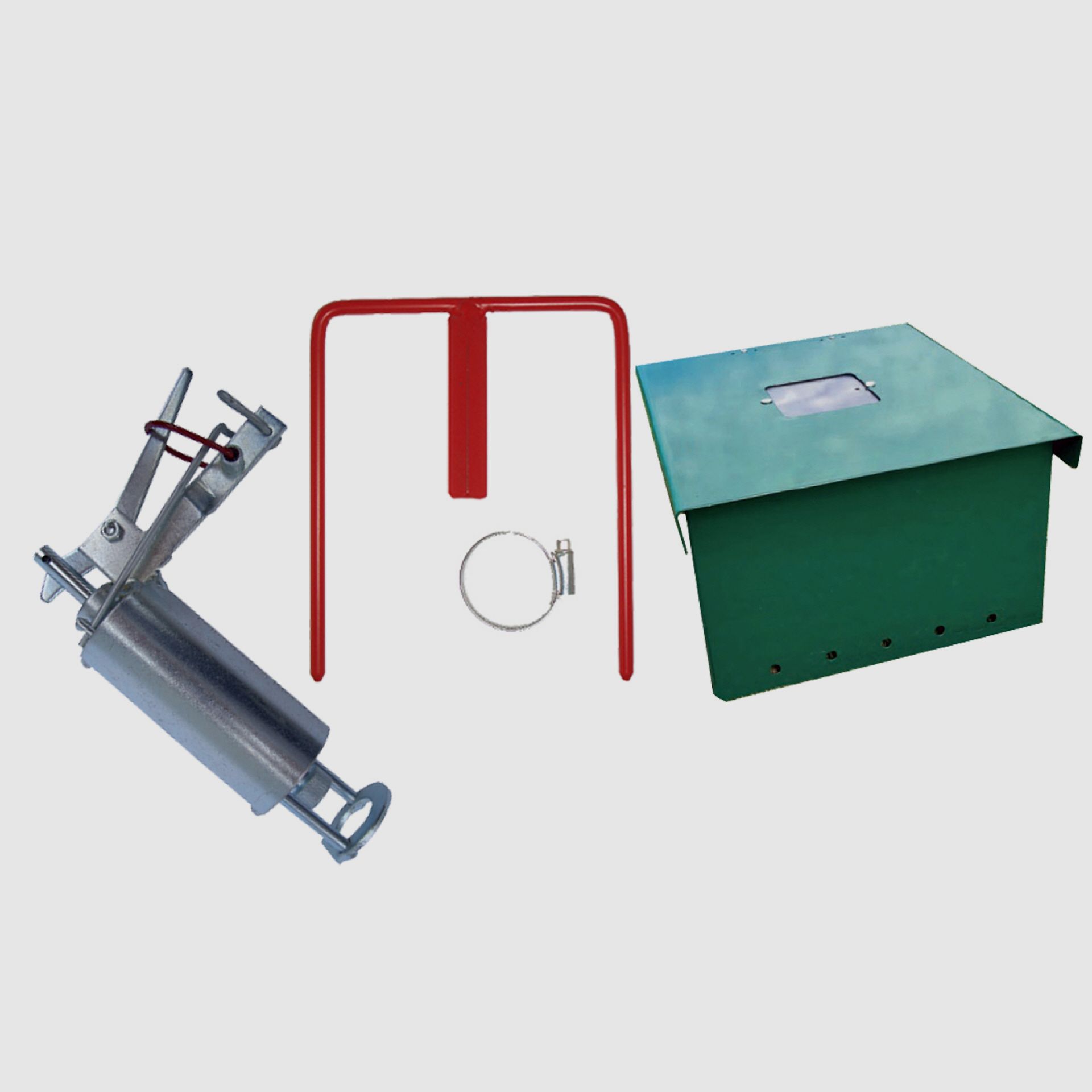 Wühlmausselbstschuss W2, Halter und Schalldämpferbox