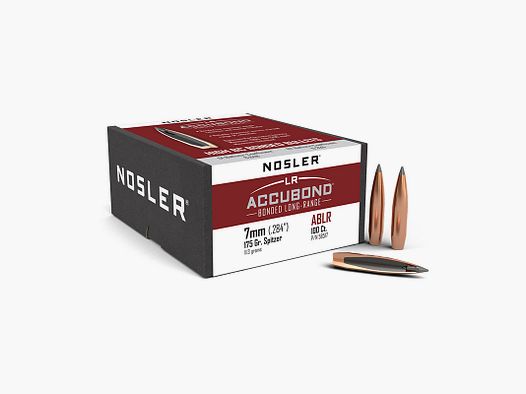PALLE – NOSLER – ACCUBOND LONG RANGE 7mm (.284″) Spitzer 175gr (11.3 grams) (100pz) -58517