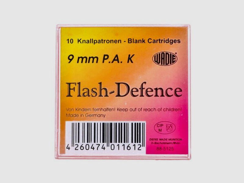 WADIE Cartouches à Blanc 9mm PA Flash Defense