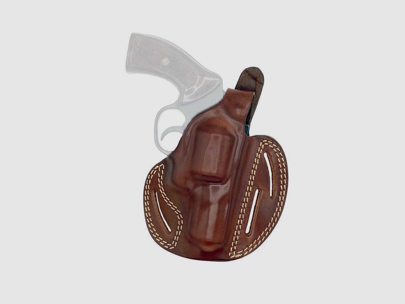 Pancake Holster mit zwei Tragepositionen 3" N-Frame S&W 27/29/325/327/329/610/625/627/629,Taurus 17/44/97/425/990/991/992 Braun Rechtshänder