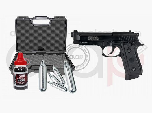 Pacchetto pronto per sparare Pistola a pallini in acciaio Swiss Arms P92