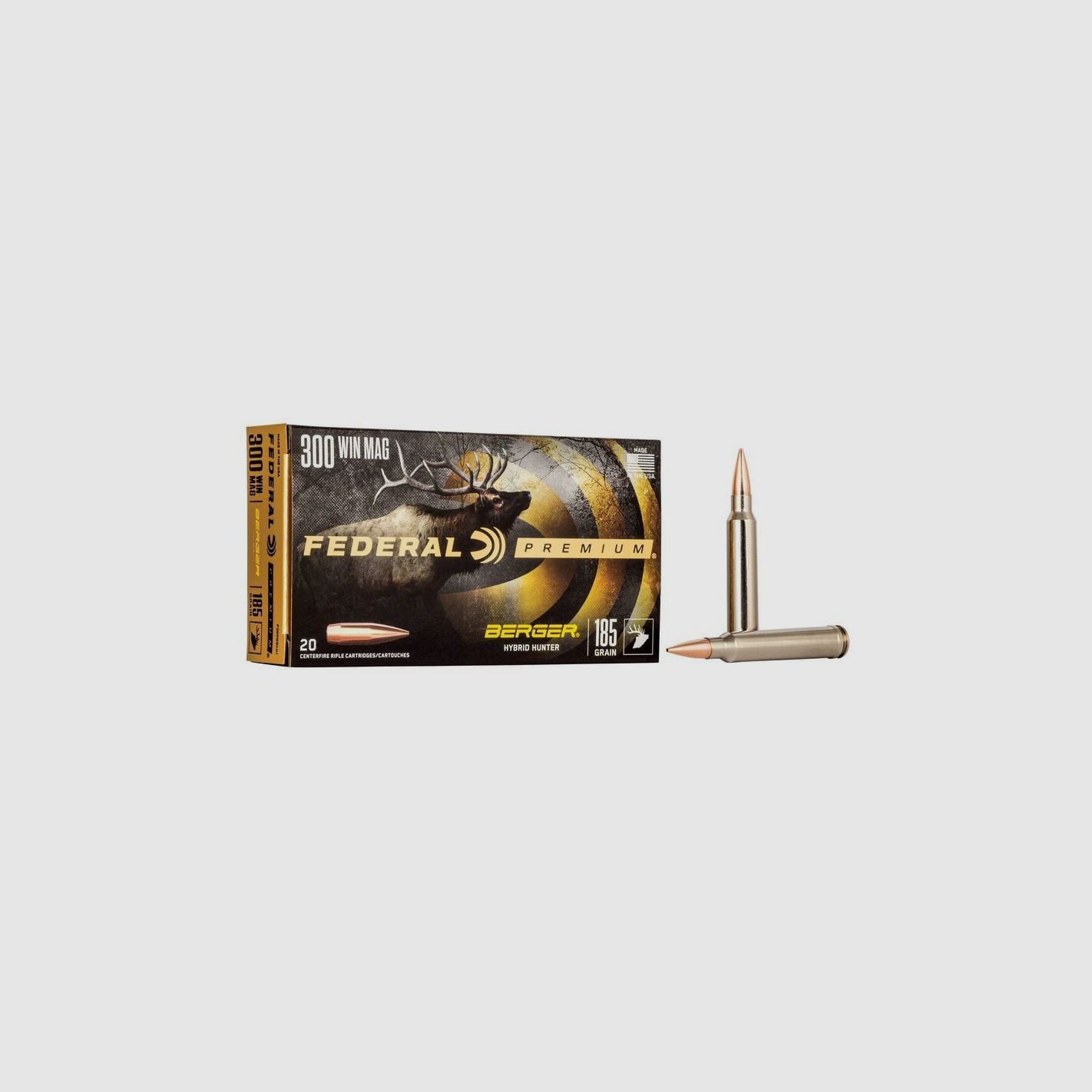 Büchsenmunition FEDERAL Berger Hibrid Hunter – 300 Win. Mag. – 185 grains