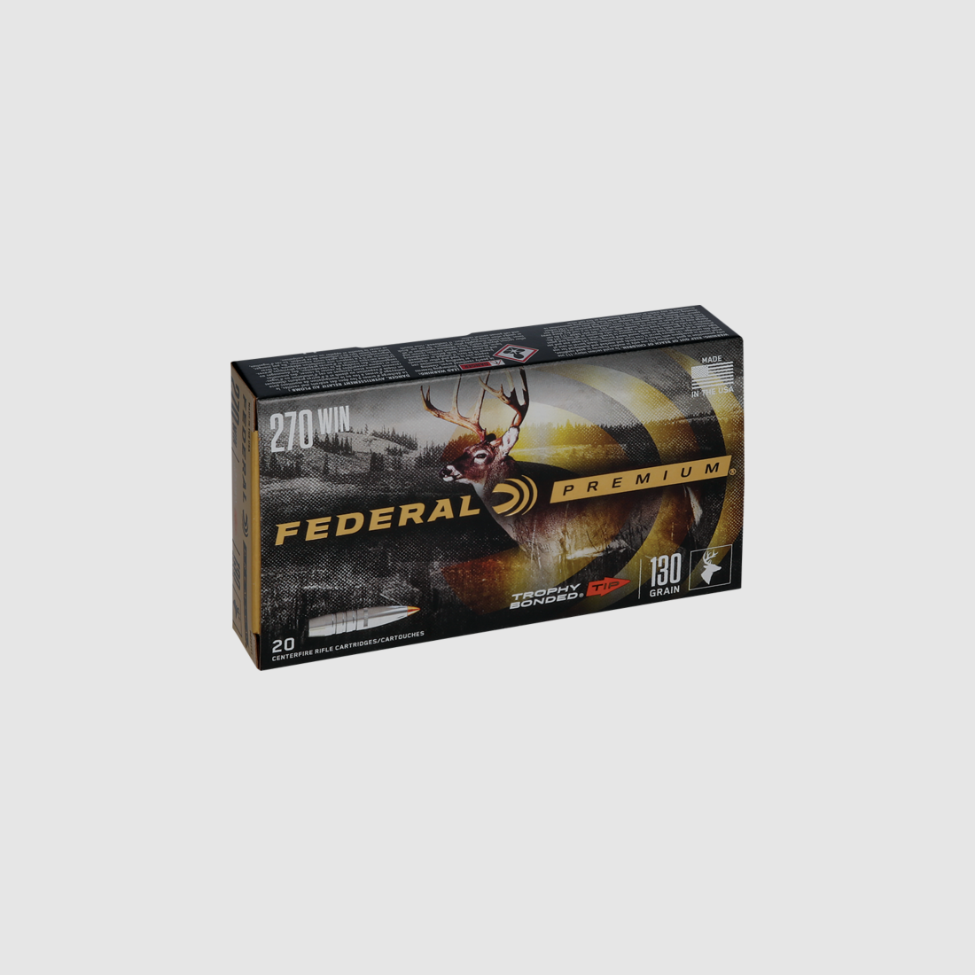 Federal Premium Patronen Trophy Bonded Tip Kaliber 270 Win, afbeelding 1 van 10