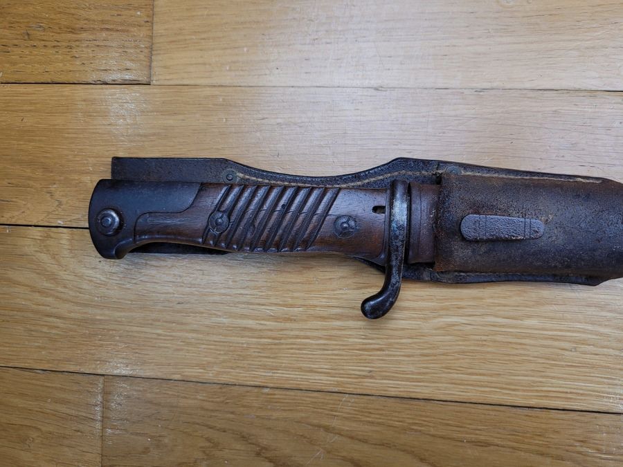 Seltene preußische Bajonett S98ms lange Säge 2. Typ – schöne Klinge mit Sägezähnen – W06 – Alex Coppel – seltener Scheidehalter – schönes Originalset – Top-Zustand!, Bild 14 von 15