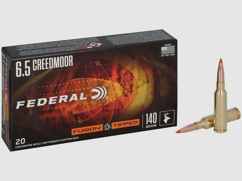 Federal Fusion Tipped 6,5 Creedmoor 9,1 g / 140GR Jagdmunition – 20 Stück #F65CRDTFS1