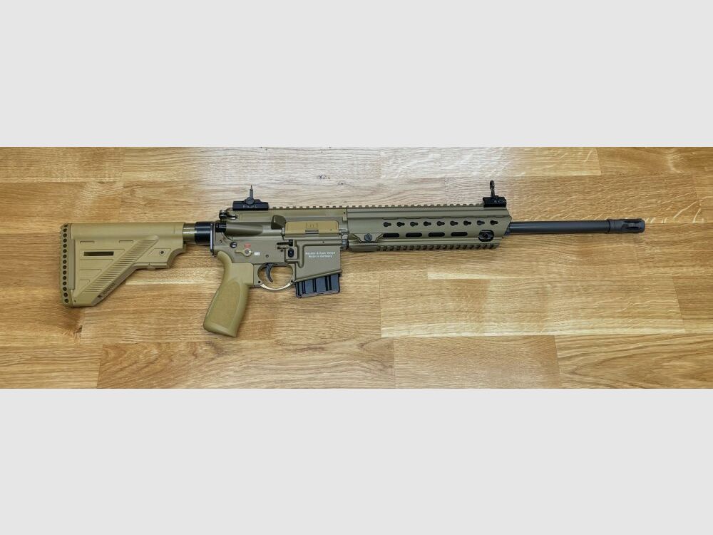 Heckler & Koch MR223 A3 Slim-Line 16,5" Lauf - halbautom. Büchse .223Rem Farbe sandfarben RAL8000 - System HK416 - sportlich zugelassen!