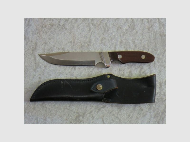 Sehr stabiles Outdoor Messer, Taschenmesser mit Lederscheide