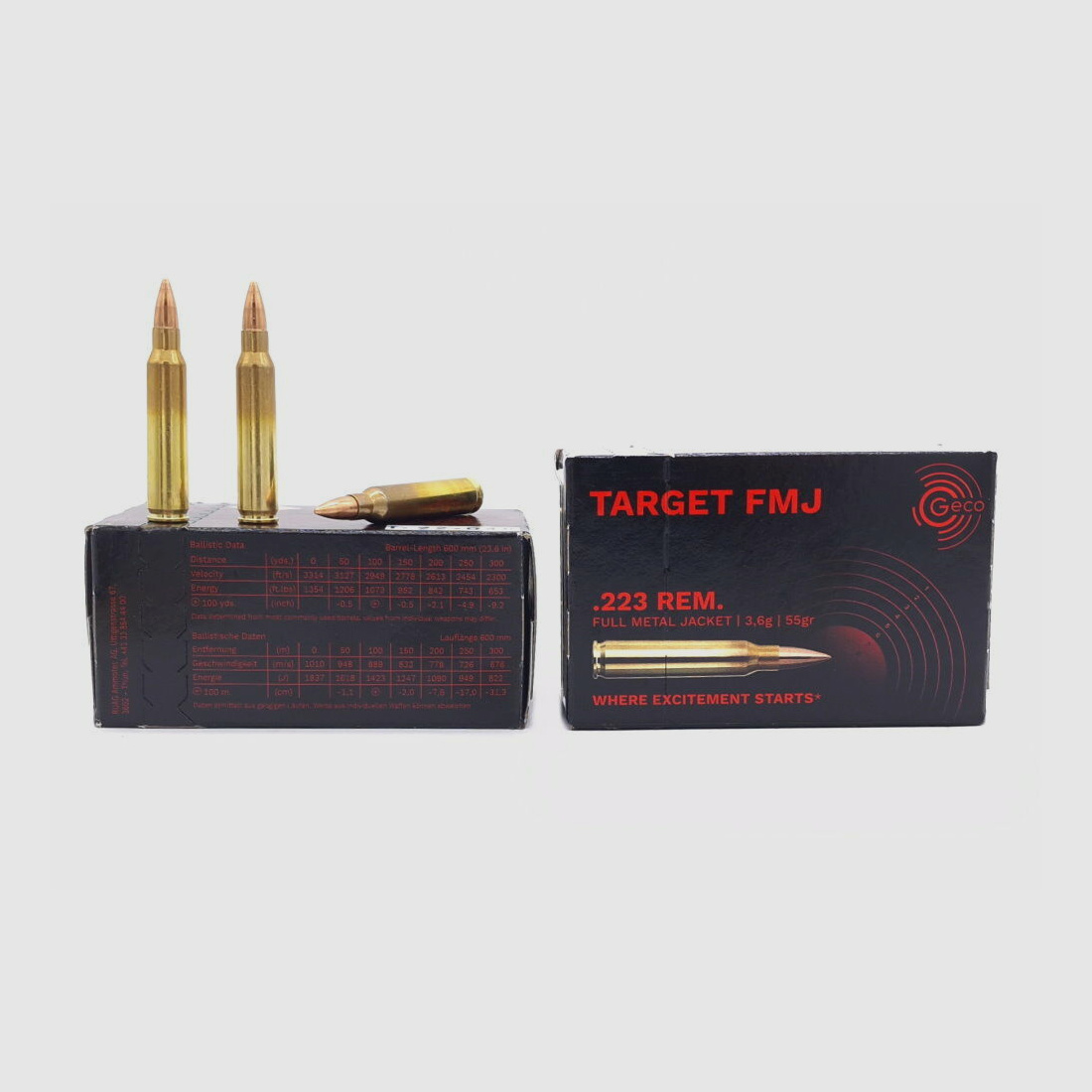 GECO .223 Rem. Geco Target 3,6g/55gr. VM 1000 Stück
