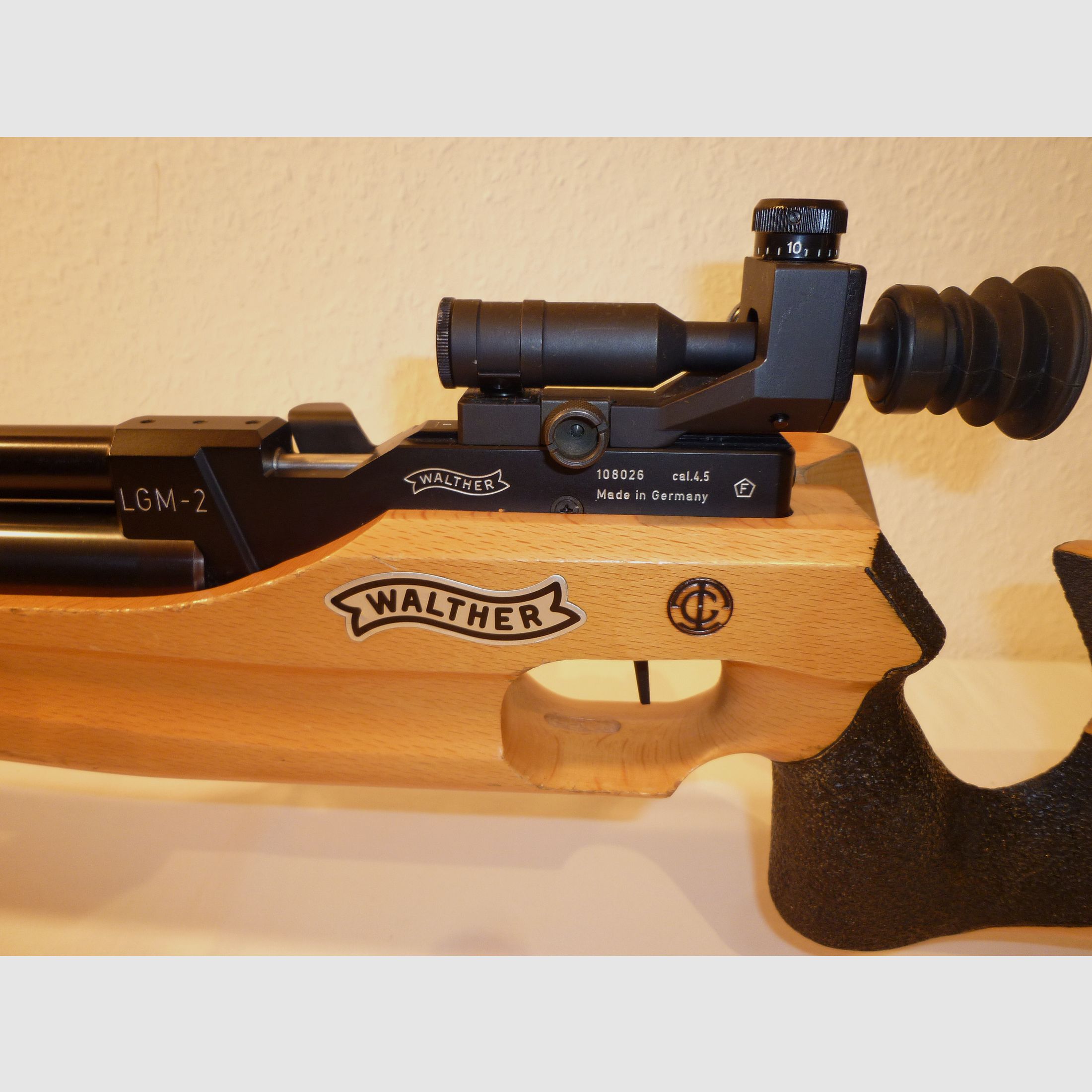 Match-Luftgewehr Walther LGM - 2 rechts / links Jugendgewehr SN108026