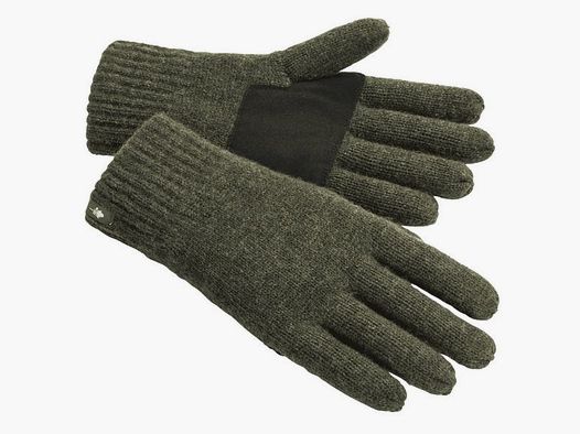Pinewood Knitted Wool Finger Glove Mossgreen Mel