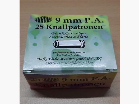 Wadie 9 mm P.A. naboje hukowe