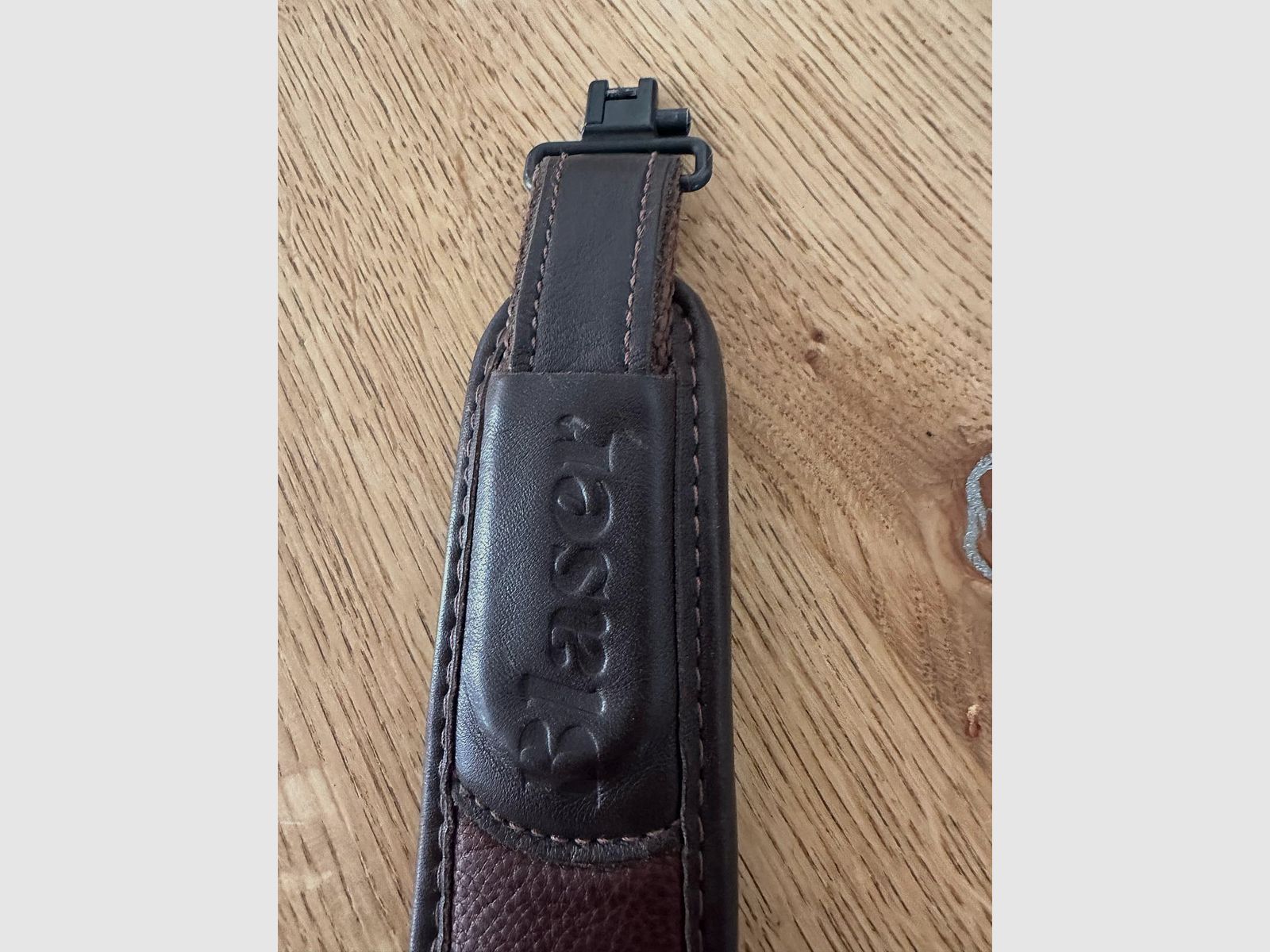 Blaser Gewehrriemen Leder Braun mit Schnellverschlüssen