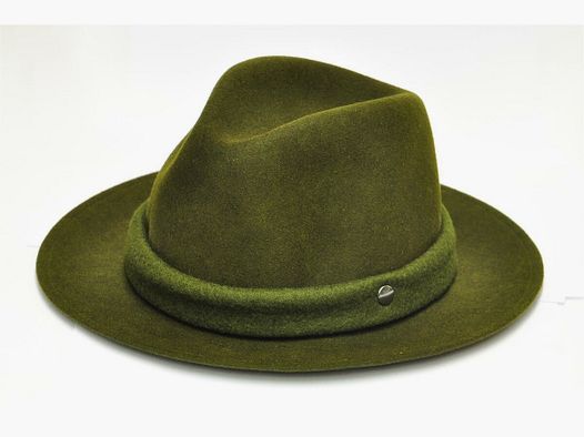 Hat wool with reversible signal tape (to unfold) 57 olive
