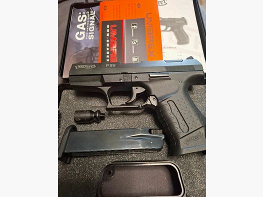 Walther P99  PTB 762  9mm P.A.K.  " NEU"