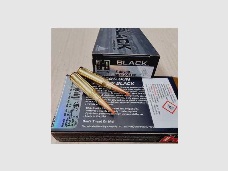 5,45x39/60grs V-Max Hornady Black 20 Stk. #81247