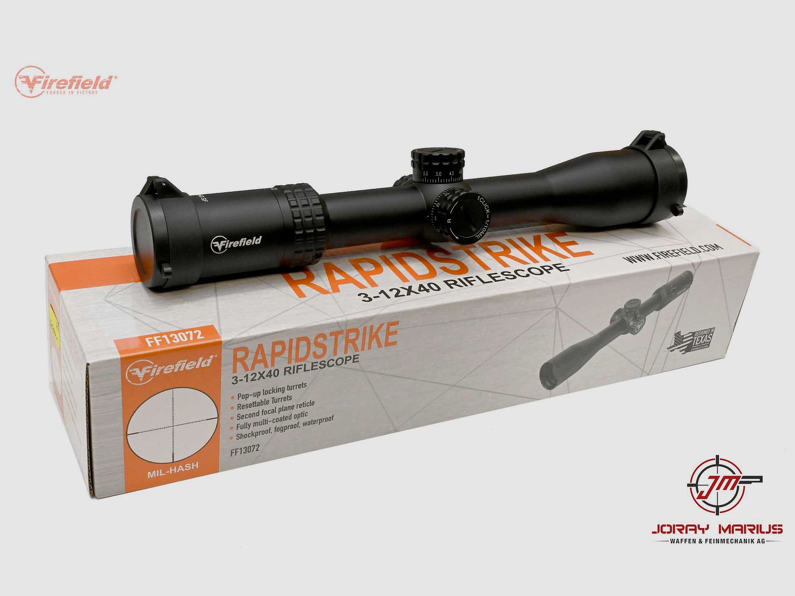 Firefield 3-12×40 scope with 3mm/Weaver rail