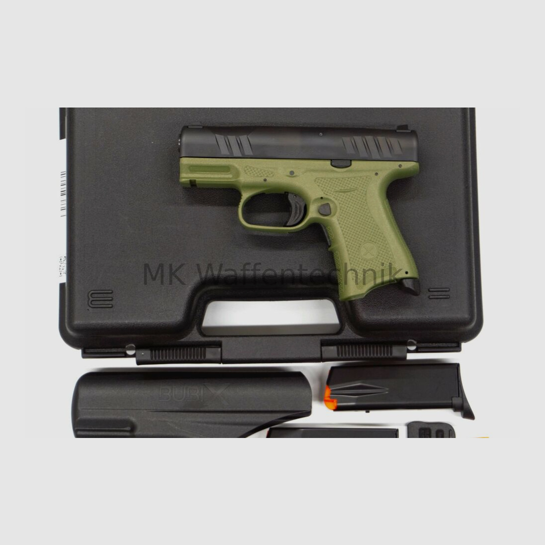 Pistole BUBIX BRO - Kaliber 9x21 Selten subkompakt OD Green	 9x21IMI