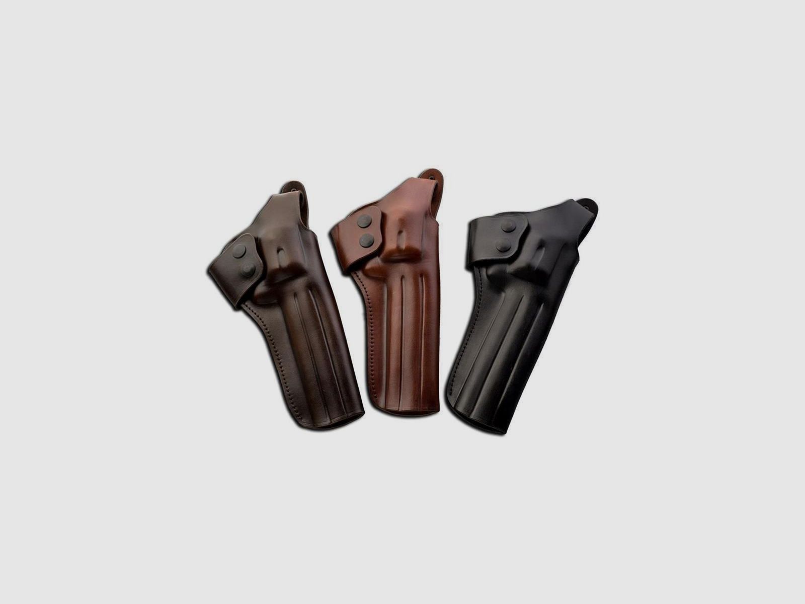 Falco JAGD Cross Draw Leder Holster für Revolver Rechtshänder Dunkelbraun S&W 3" K-Frame, Ruger/Manurhin