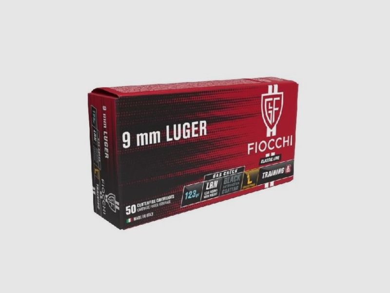 FIOCCHI Pistolenmunition 9mmLuger BR/TFL 123 grs 50 Stk     8,0 g