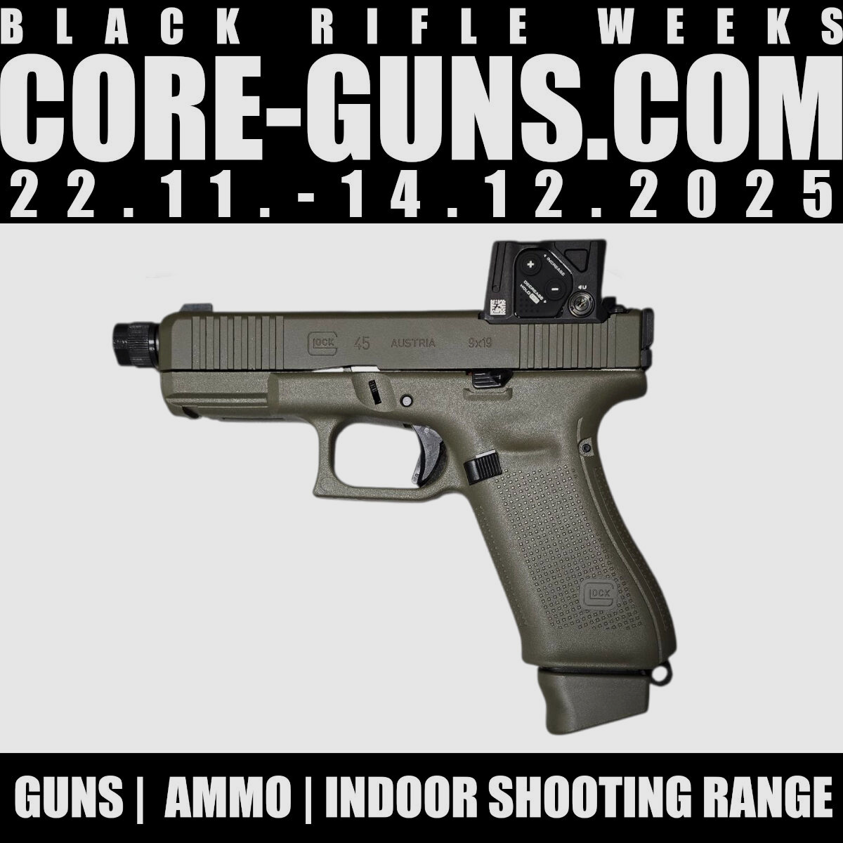 Glock 45 MOS/FS/GL Hunter Combo con Aimpoint COA BLACK WEEKS DEAL