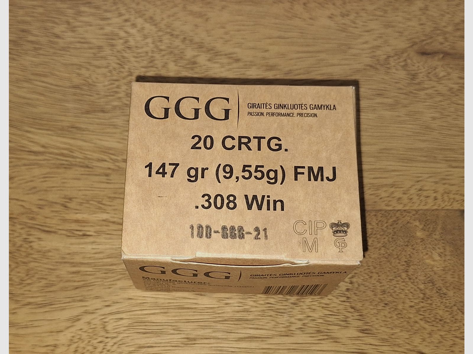 500 Schuss GGG 147grain FMJ .308