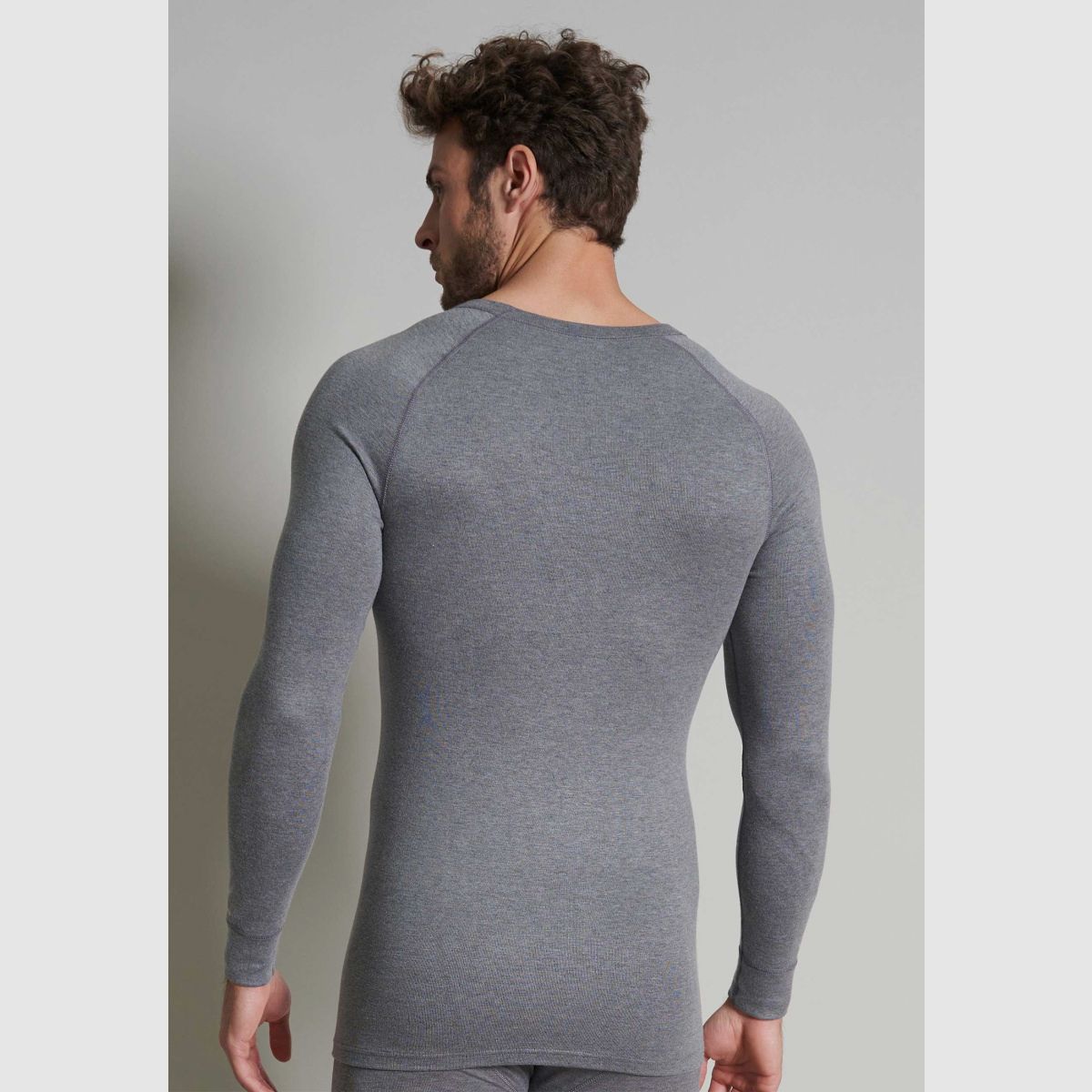 CECEBA Thermo Sport 1/1 Arm Shirt Grau Dunkel Melange