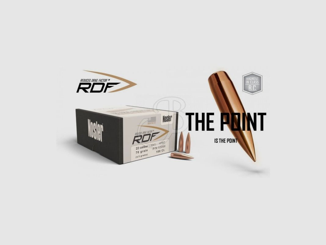 NOSLER RDF 308" 210 GR HPBT CONF. 100 STK - 53434