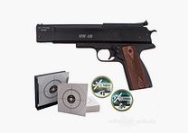 Pistola de aire Weihrauch HW 45 en el set I 4,5 mm - azul