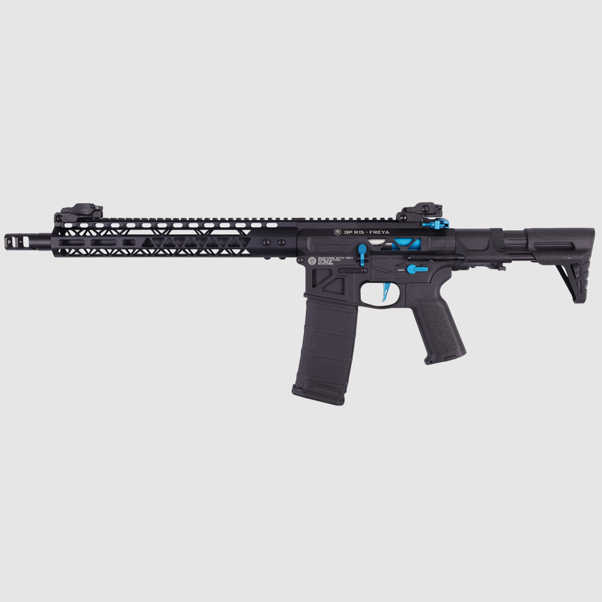 GP R15 FREYA ALPHA Full Skeleton PDW 13" gen.2 M-LOK Schwarz/Blau S-AEG Frei ab 18 Jahren -F- | Delta Armory, Bild 1 von 12