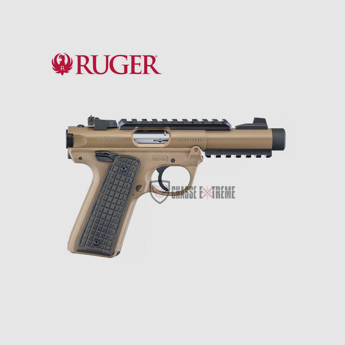 Pistool RUGER MARK IV 22/45 Cerakote Bruin Kal. 22LR