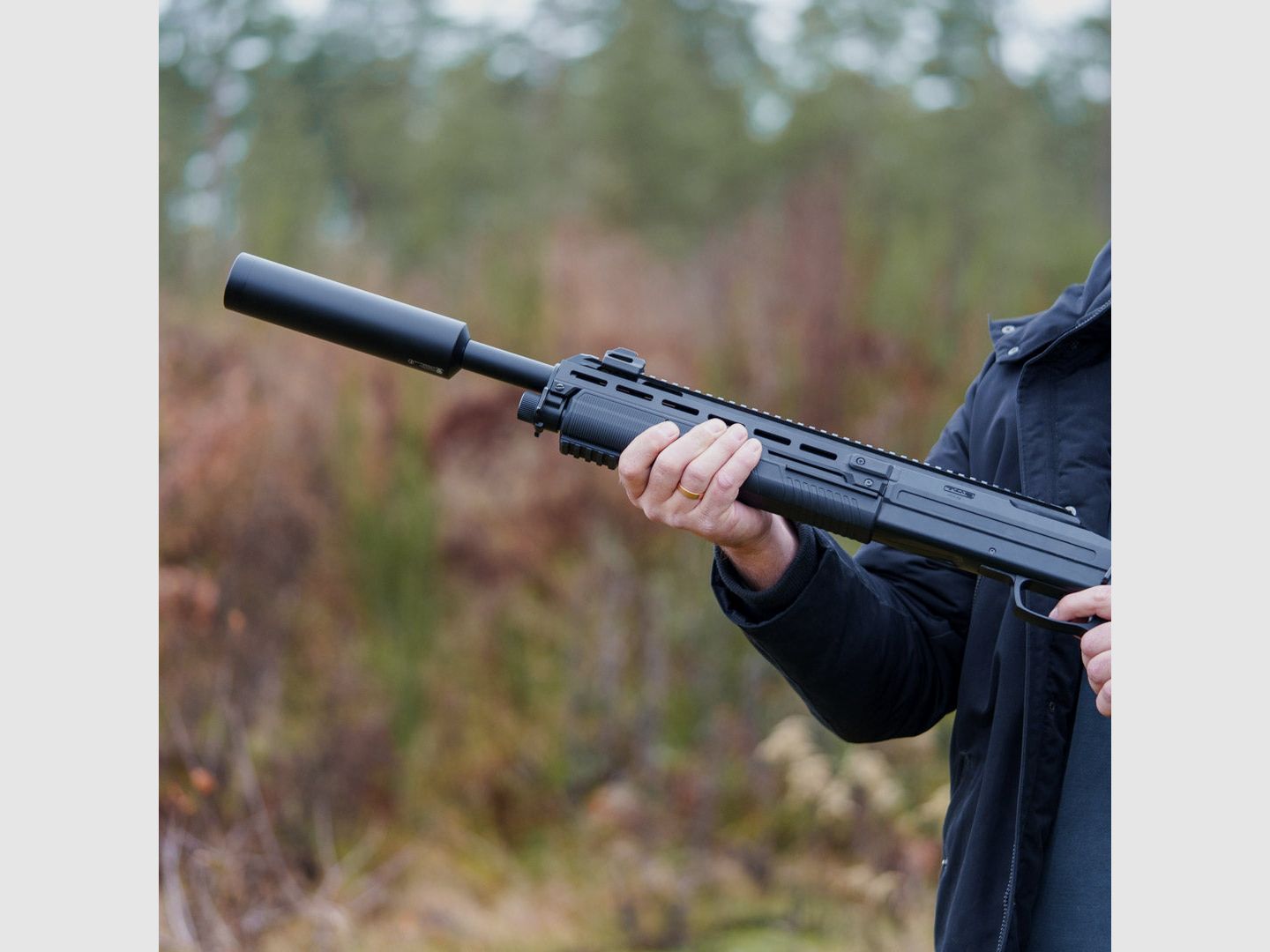 TŁUMIK WĄTEK 22x1,5 | CNC | CZARNY | L 20cm | HDX68 | TC68 | TB68 | M17 | opcja wyboru