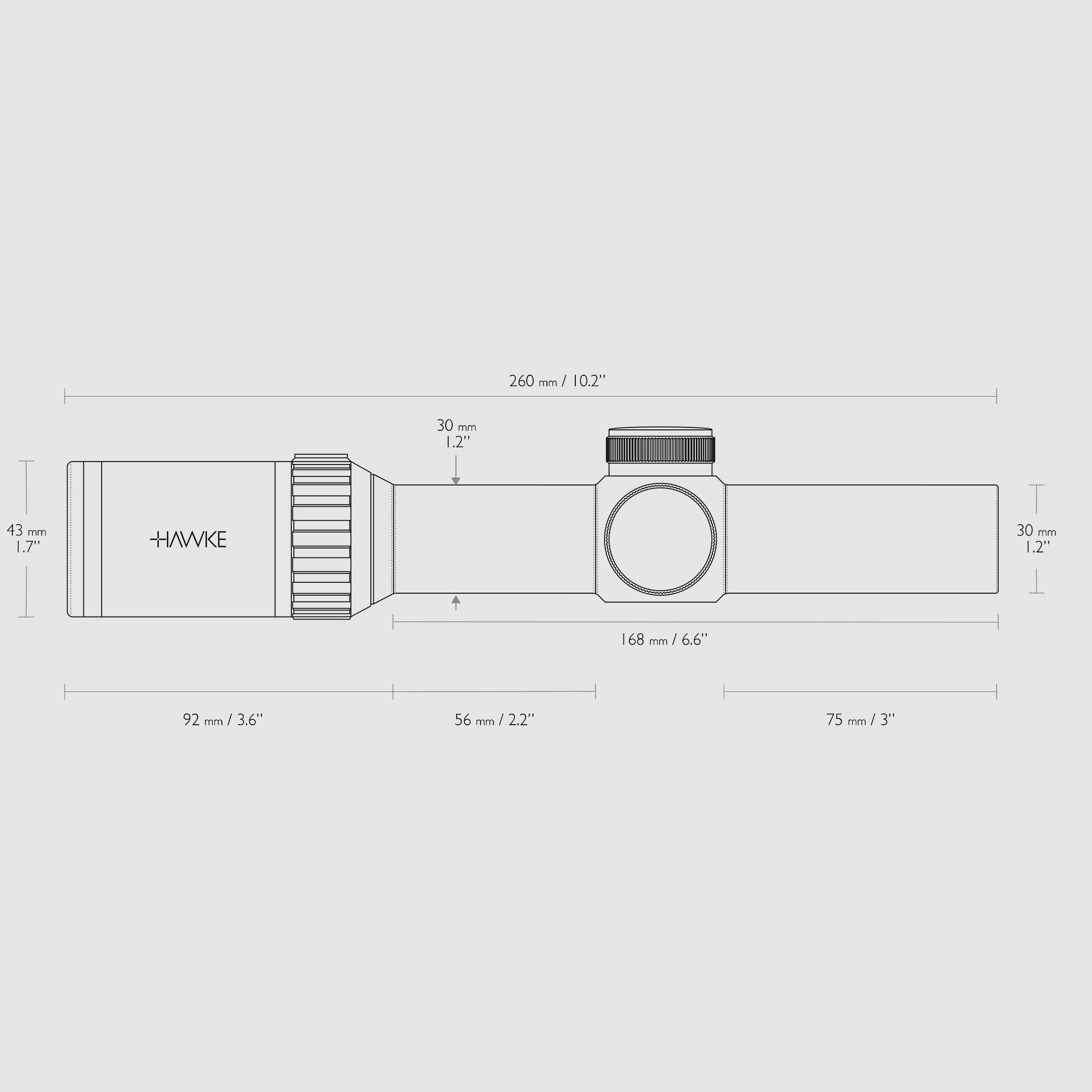 BWare Hawke 14500 Zielfernrohr VANTAGE 30 WA 1-4X24 L4A FIBER DOT ABSEHEN V382