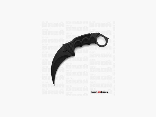Fixed-blade karambit knife N-062A Black – nylon sheath, 440 steel