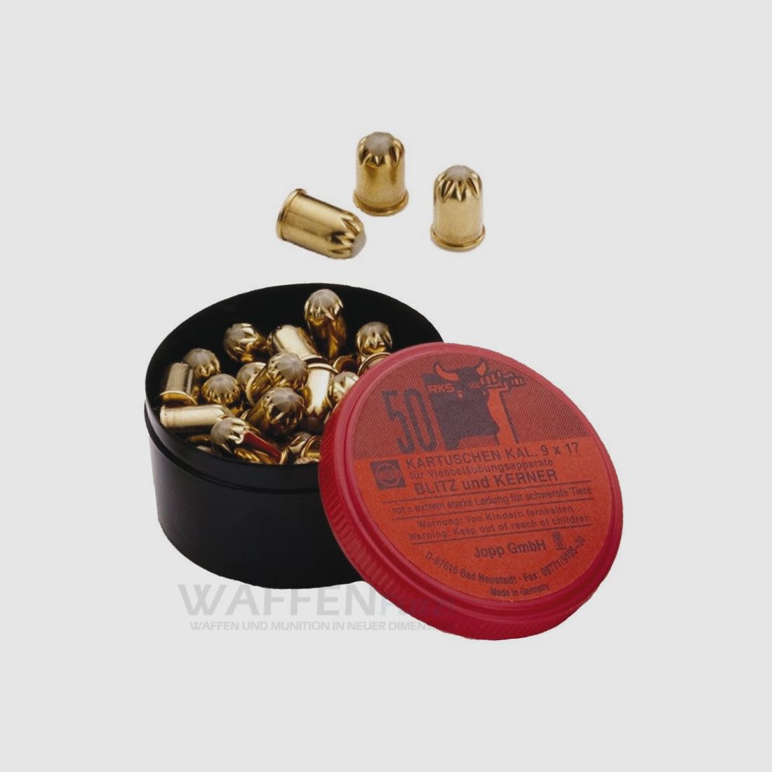 Cartuchos de aturdimiento para ganado Kerner ROJO calibre 9x17