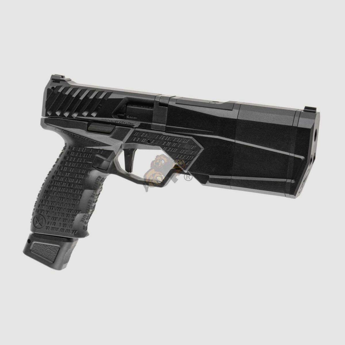 SilencerCo Maxim 9 CO2 Blowback Airsoft Pistol in Nero di Krytac