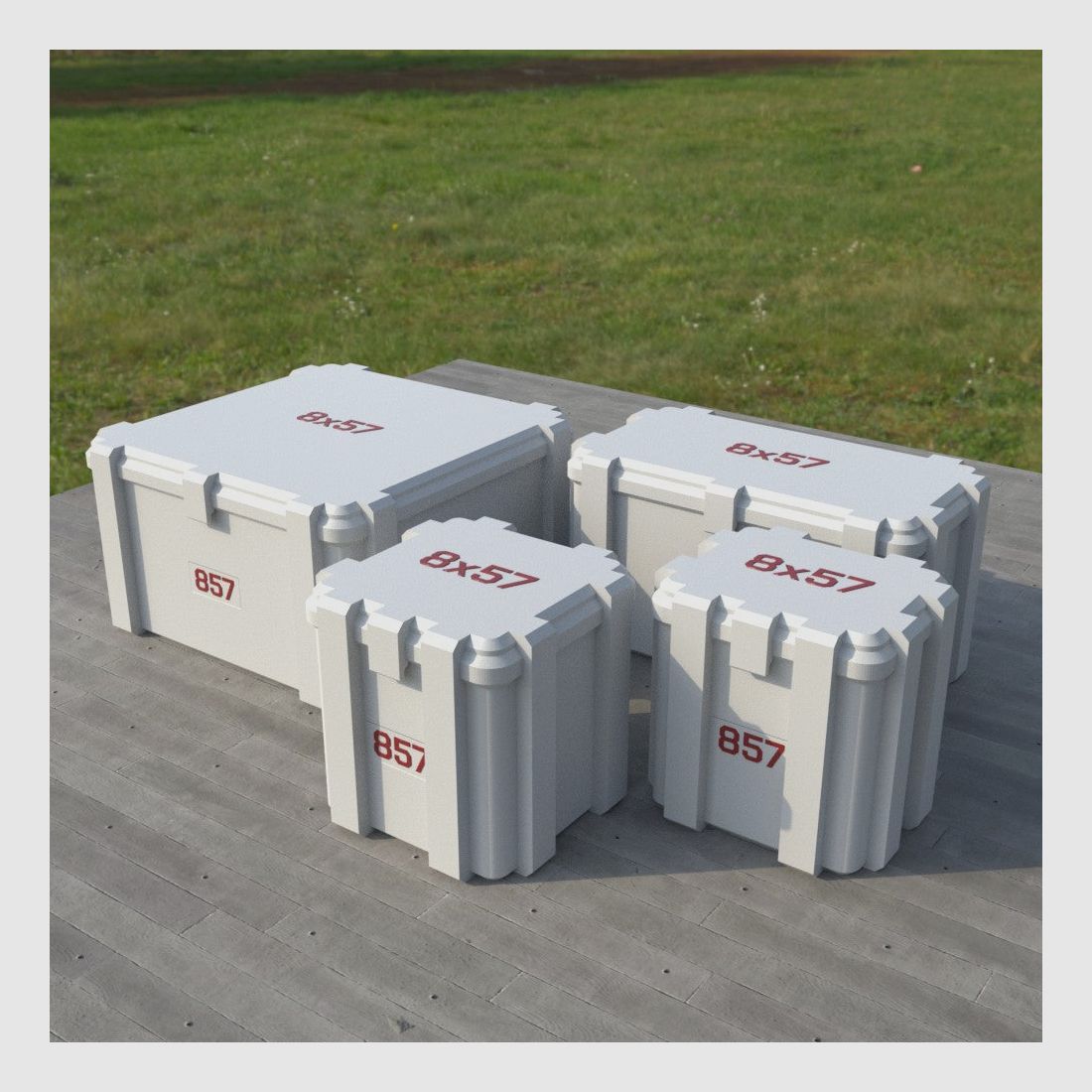 Filamelt Munitionsbox / 8x57 IS / ‘Klappdeckel’ / Patronenbox, Ammo Box