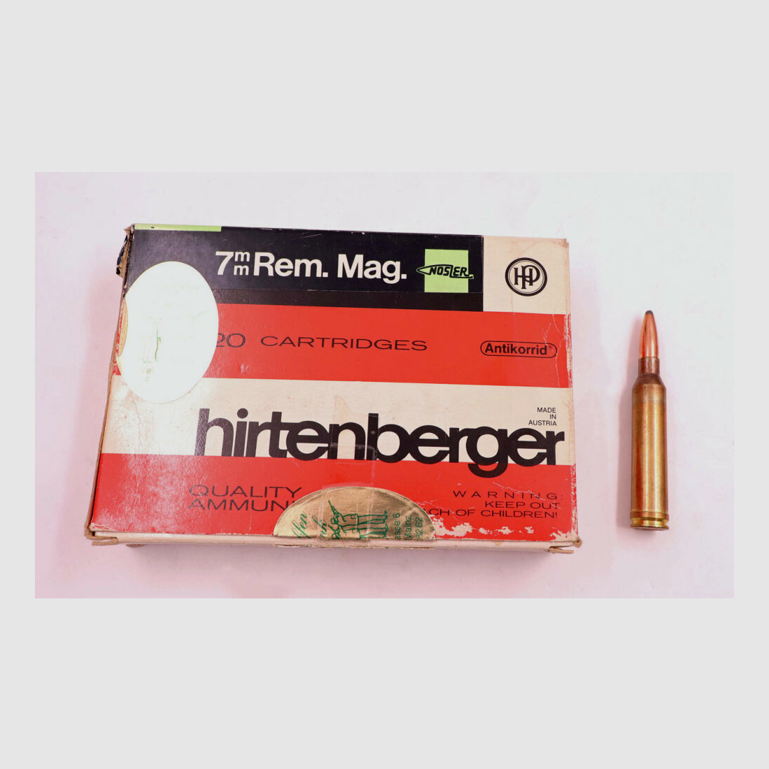 Hirtenberger / Österreich Büchsenpatronen 7mmRemMag