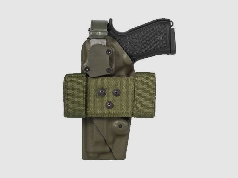 Polymerholster mit Gürtel / MOLLE Befestigung Colt 1911 / Government,Para Ordnance P14/P16,Sig Sauer 1911,S&W 1911,Springfield 1911-OD Green-Linkshänder