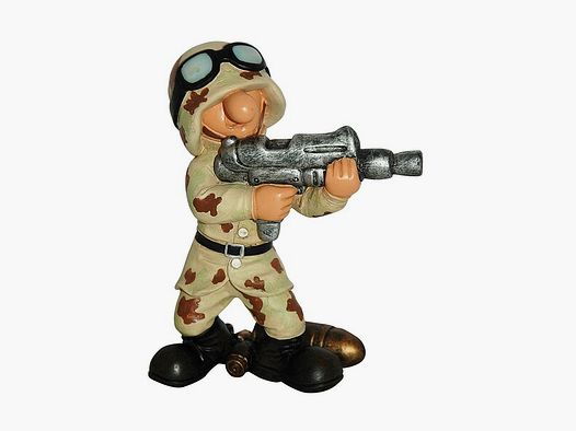 Deko - Soldat SD2 US-Desert-Camo mit MG im Anschlag + Brille