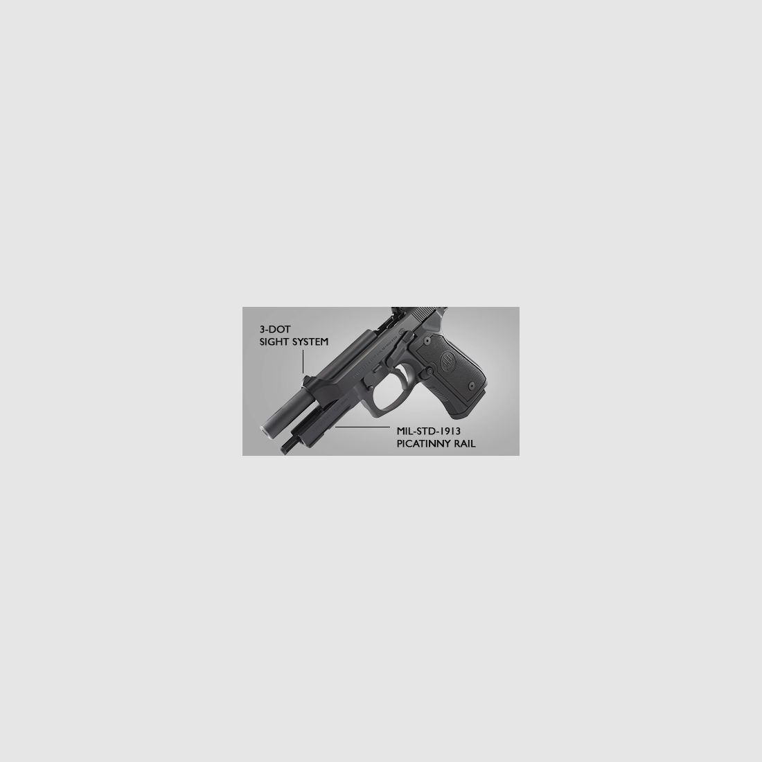 Pistole BERETTA M9A1 US SOCOM Oliv Kal. 9mm, Bild 4 von 5