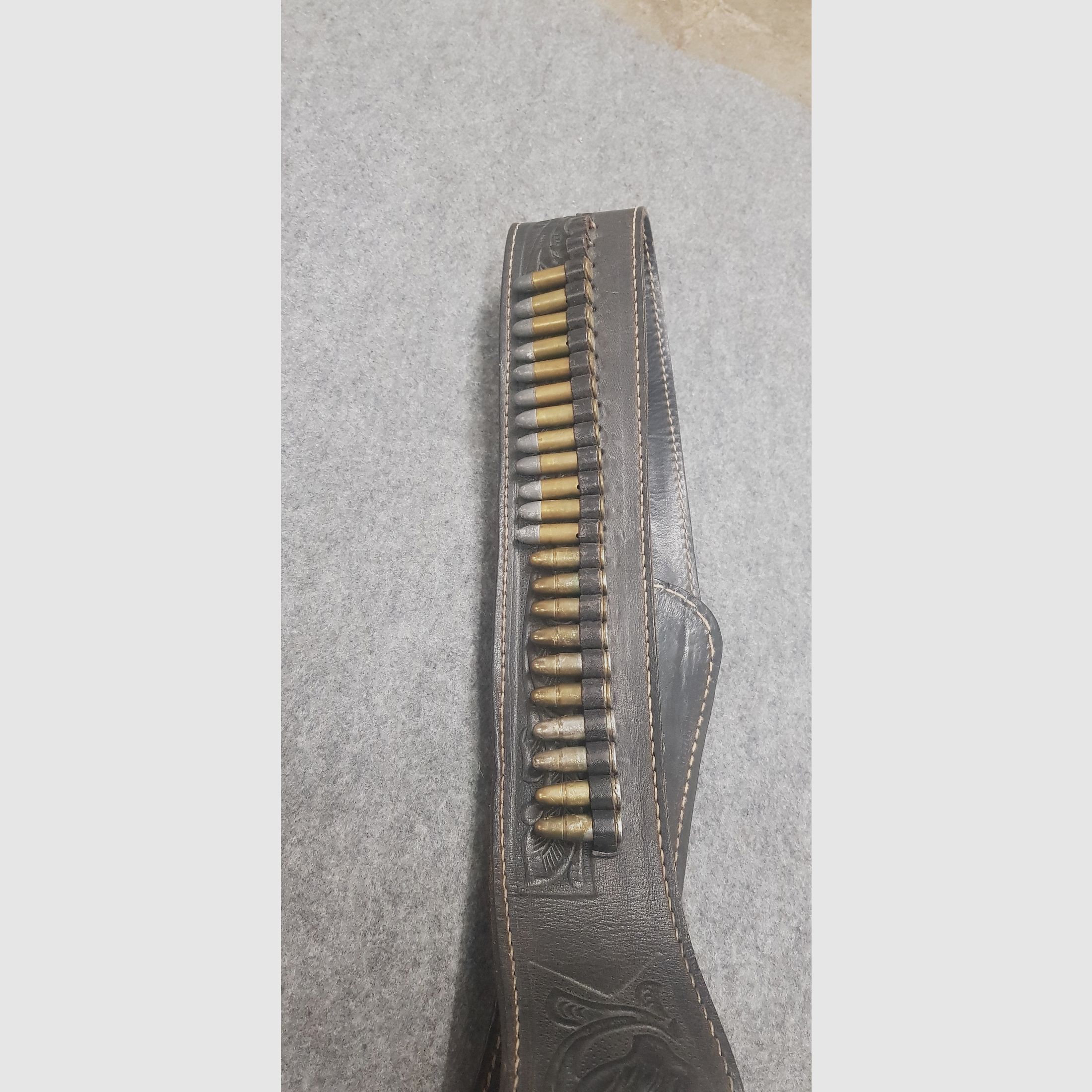 Western holster Western belt Western revolver Mexico 38 leather with decorative cartridges black