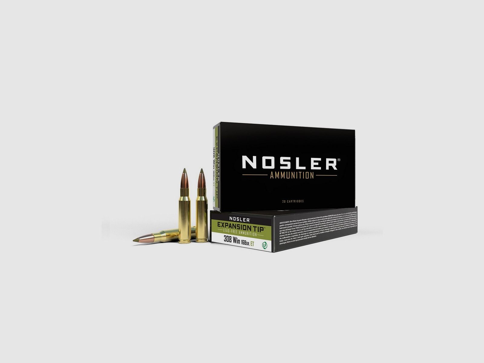 MUNITION NOSLER CAL 308 168GR CC HPBT X20