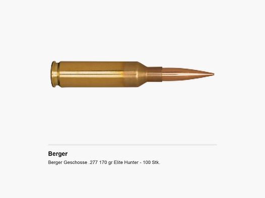 Berger Kogels .277 170 gr Elite Hunter – 100 st.