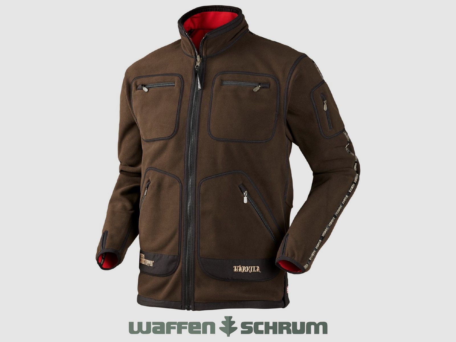 Härkila Fleecejacke Kamko Brown/Red