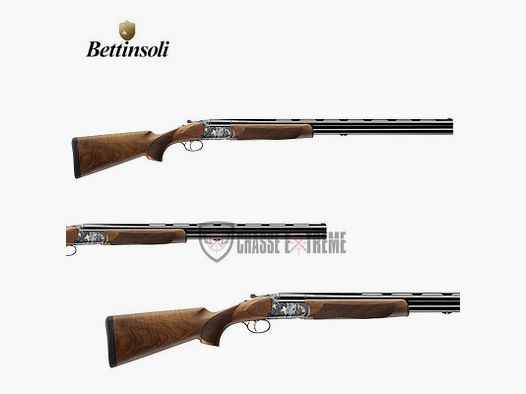 Boven-ondergeweer BETTINSOLI Gefreesd Staal 76cm Kal. 12/89
