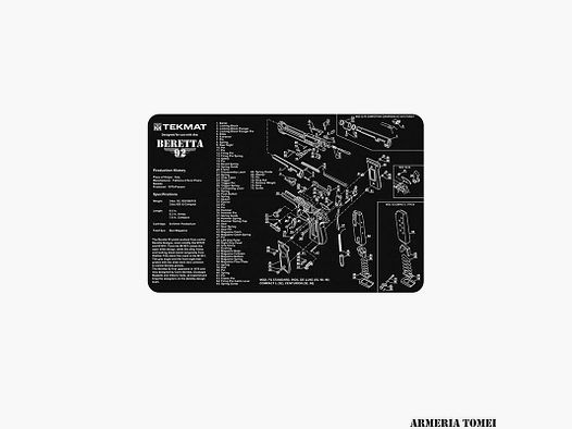 TAPPETINO – TEKMAT – BENCH MAT BERETTA 92 51x38cm